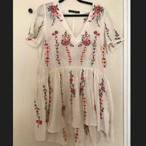 Floral Zara Embroidered Dress with Matching Slip